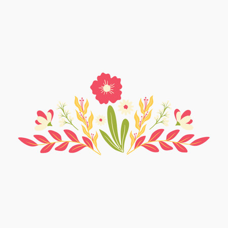 Batik Floral Bunch Illustrationのイラスト素材