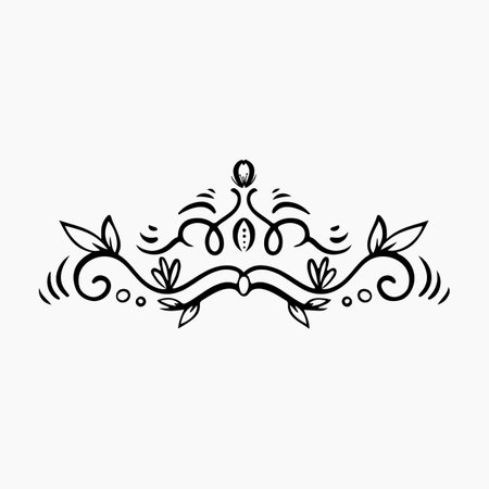 Black Border Ornaments Illustrationのイラスト素材