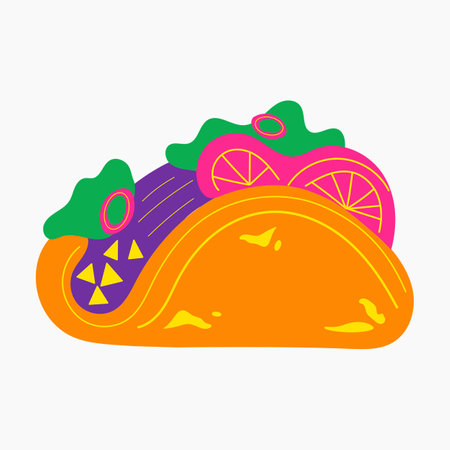 Tacos Illustration Elementのイラスト素材