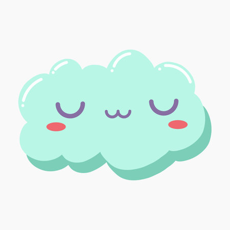 Minty Cloud Illustrationのイラスト素材