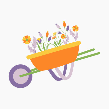 Garden Wheelbarrow Illustrationのイラスト素材