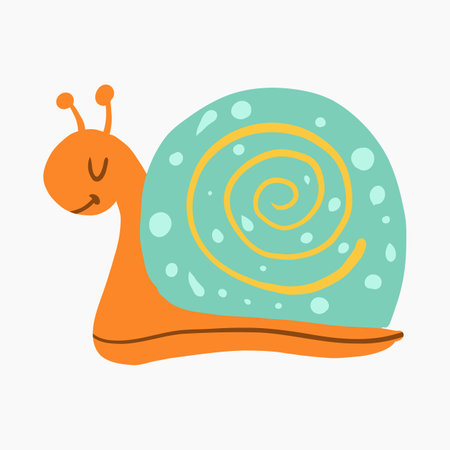 Garden Snail Illustrationのイラスト素材