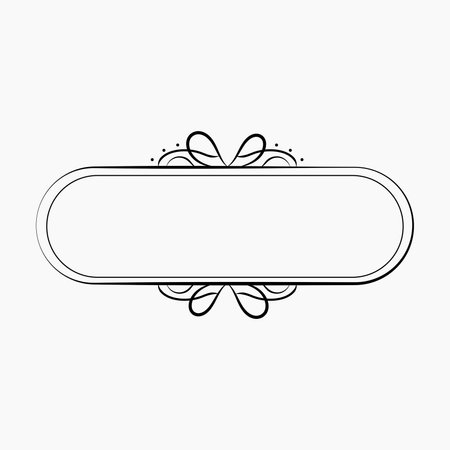 Black Ornamental Frame Elementのイラスト素材