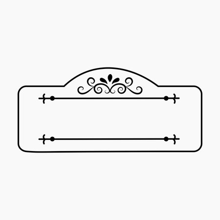 Black Ornamental Frame Elementのイラスト素材