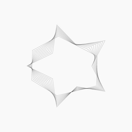 Single Black Wireframe Elementのイラスト素材