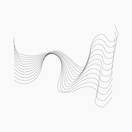 Single Black Wireframe Elementのイラスト素材