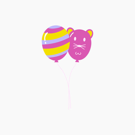 Colorful Balloons Illustrationのイラスト素材
