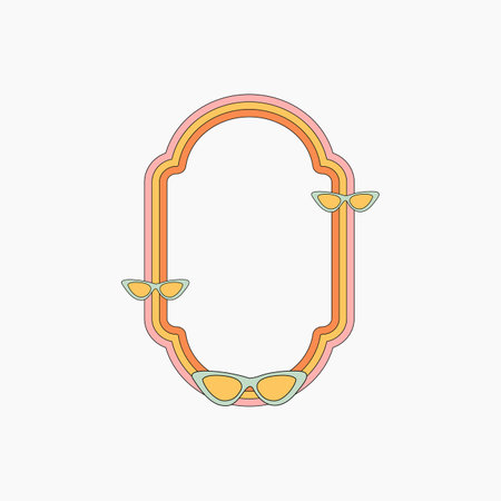 Sunglasses on a Frame Elementのイラスト素材