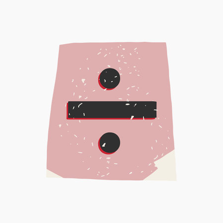 Division Sign Magazine Cut-Outのイラスト素材