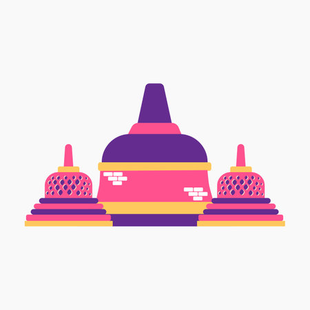 Three Buddhist Templeのイラスト素材