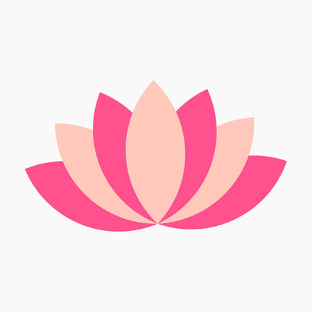 A Pink Lotus Flowerのイラスト素材