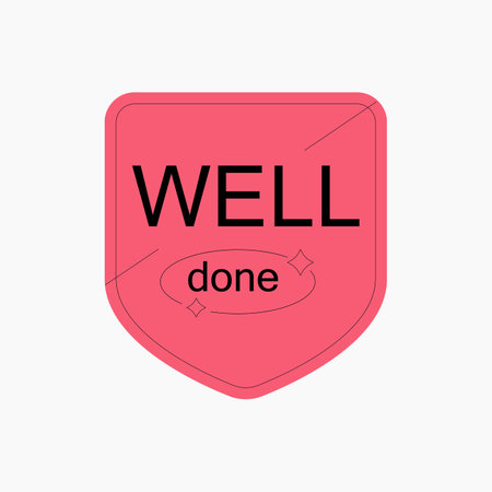 Minimalist Reward Sticker Elementのイラスト素材
