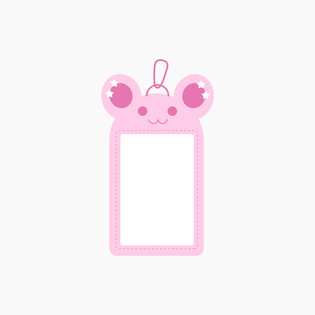 A Cute Mice Rectangle Photocard Holder Illustrationのイラスト素材