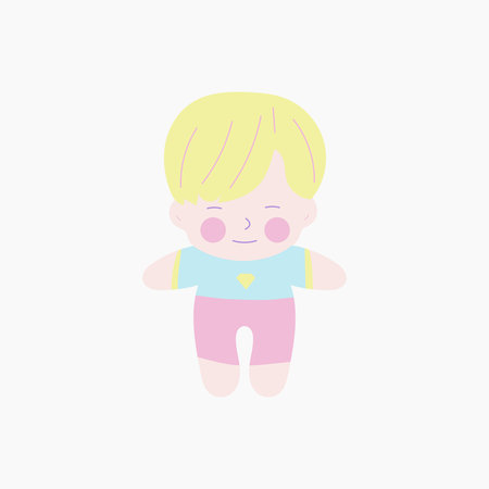 Kpop Plush Doll Illustrationのイラスト素材