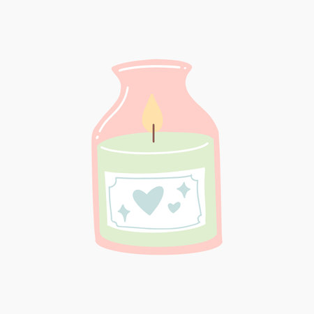 Jar of Scented Candle Illustrationのイラスト素材
