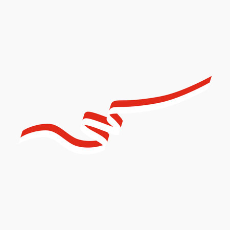 Indonesia Flag Illustrationのイラスト素材