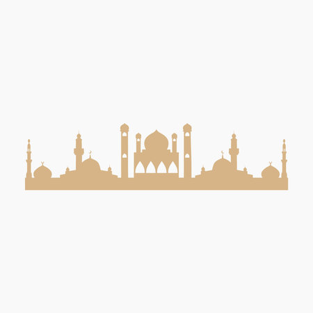 Artistic Mosque Silhouetteのイラスト素材