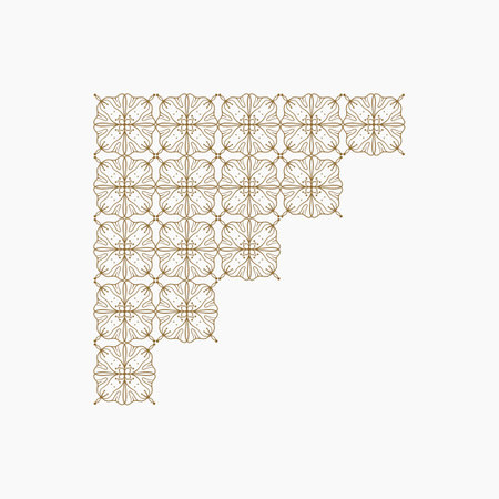 Indonesian Batik Pattern Cornerのイラスト素材