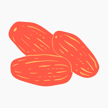 Organic Dates Illustrationのイラスト素材