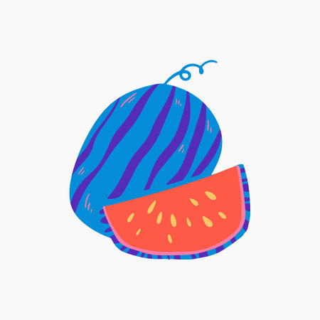 Organic Watermelon Illustrationのイラスト素材