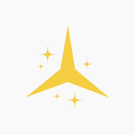 Yellow Sparkle Starのイラスト素材