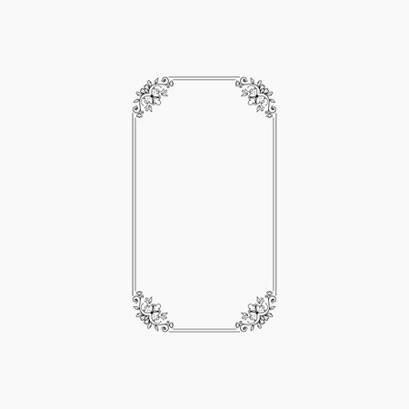 Black Ornamental Frameのイラスト素材