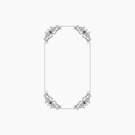 Black Ornamental Frameのイラスト素材