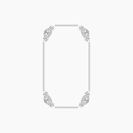 Black Ornamental Frameのイラスト素材