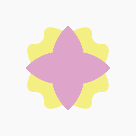 Simple Geometric Flower Elementのイラスト素材