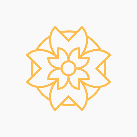 Geometric Flower Logo Elementのイラスト素材