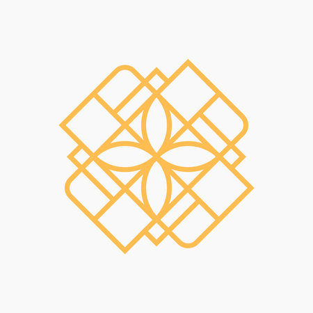 Geometric Flower Logo Elementのイラスト素材