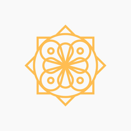 Geometric Flower Logo Elementのイラスト素材