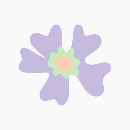 Hand Drawn Flower Elementのイラスト素材