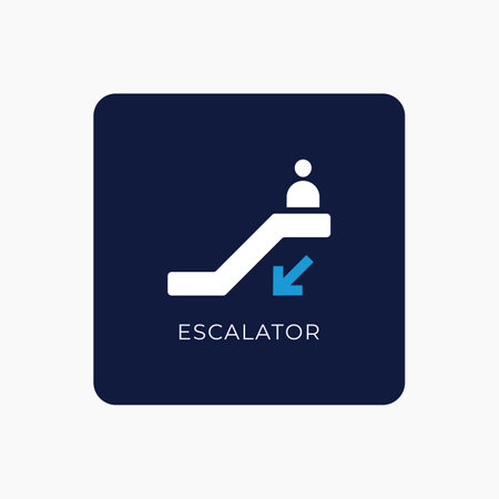 Escalator Sign Iconのイラスト素材