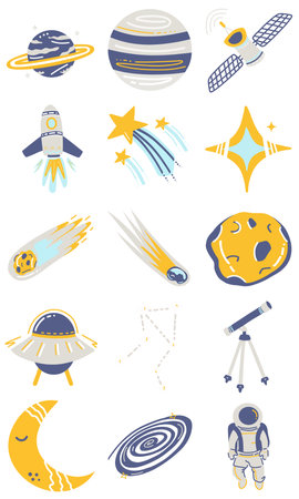Great Universe Outer Space Illustration Setのイラスト素材