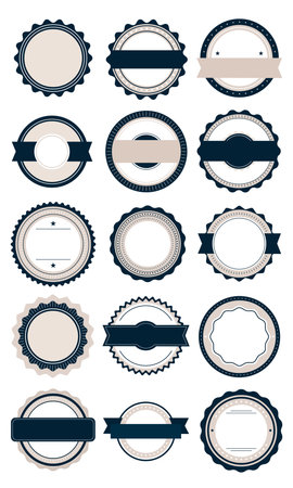Circle Badge Elementのイラスト素材