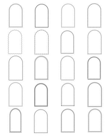 Arch Frame Elements Setのイラスト素材
