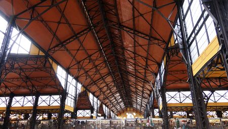 Budapest, Hungary - May 30, 2019: picture from Hungary's largest market hallのeditorial素材