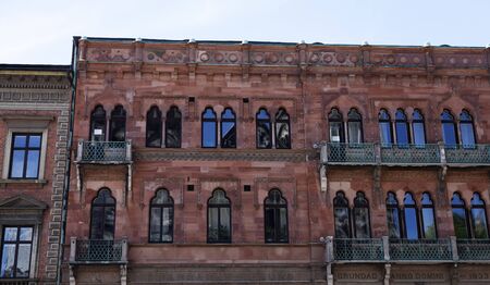 Lund, Sweden - June 29, 2019: old house from the year 1833 with oriental elementsの写真素材