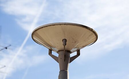 top of street lighting in close up Denmarkの写真素材