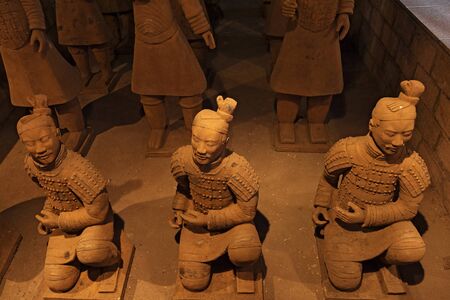 Beijing, China - July 9, 2013: parts of the famous terracotta armyのeditorial素材