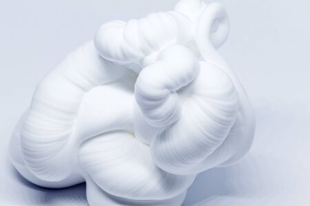 a pile of shaving cream on white backgroundの写真素材