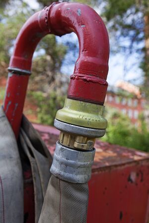 fire hose and old metal connection