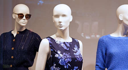 Umea, Norrland Sweden - May 14, 2020: summer fashion is shown by mannequinsのeditorial素材