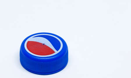 Umea, Norrland Sweden - February 15, 2020: a plastic capsule on white background