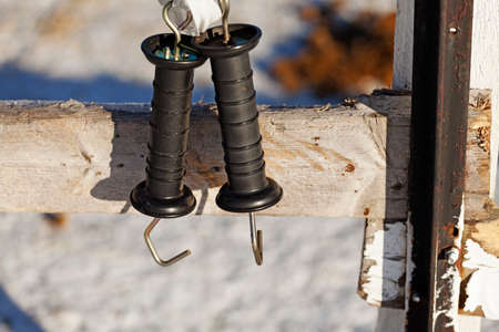 handle with hooks for horse pasture