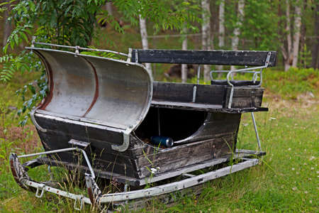 an old sleigh used by Santaの写真素材