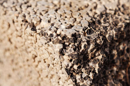 close up of blocks consisting of concrete and small ballsの写真素材