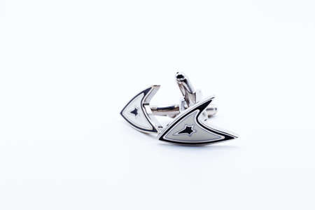 Umea, Norrland Sweden - April 20, 2021: cuffs for shirt on white backgroundのeditorial素材