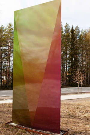 Umea, Norrland Sweden - May 5, 2021: artwork depicting monolithのeditorial素材